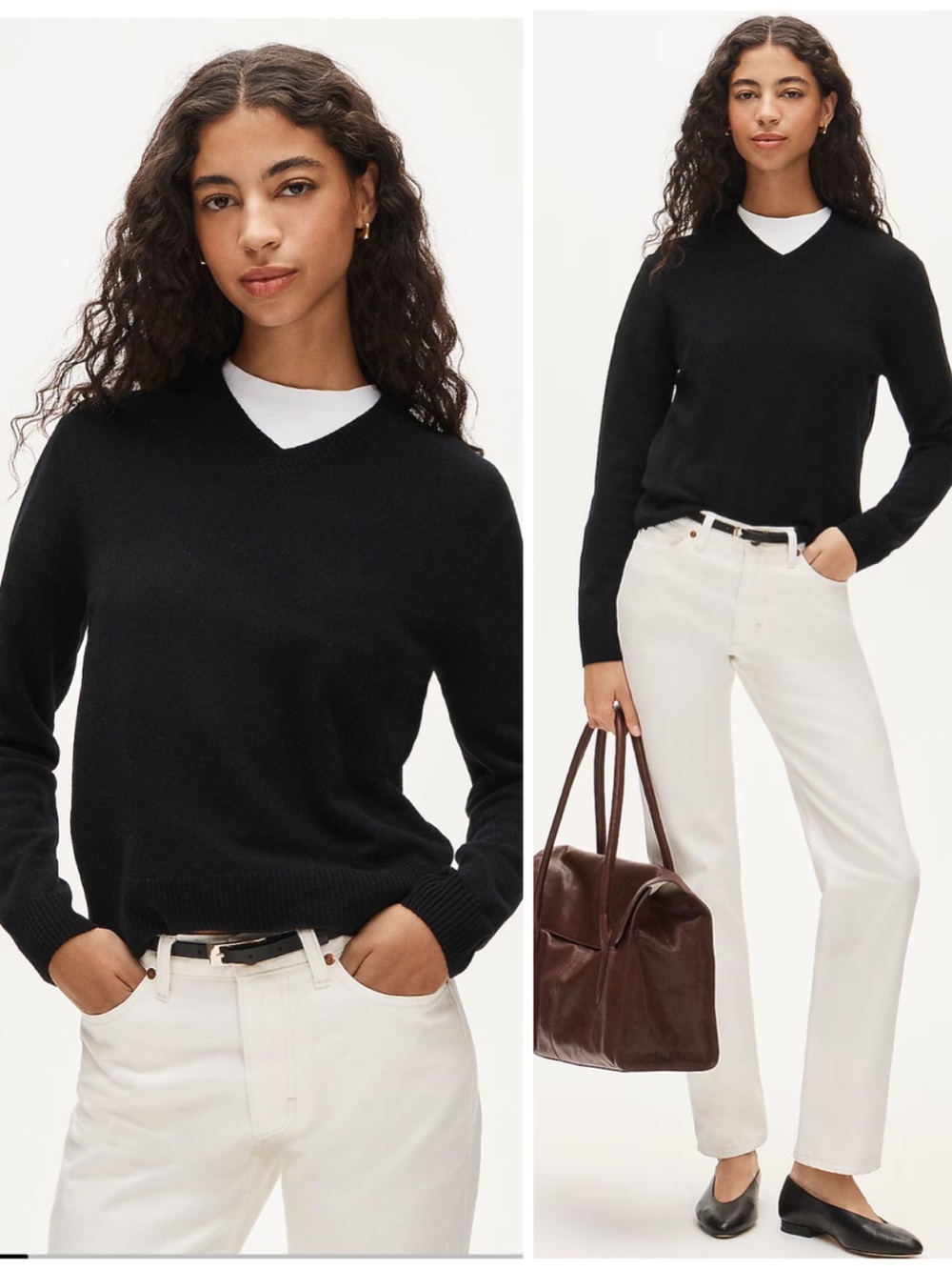 J. Crew • NWT 100% Cashmere High V-Neck Classic Fit Sweater Large CP466